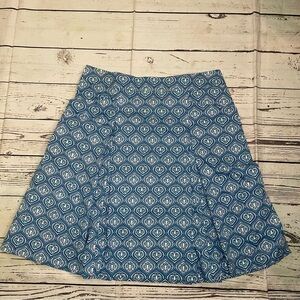 GEORGE ME Blue Pleated Skirt Pockets Zipper